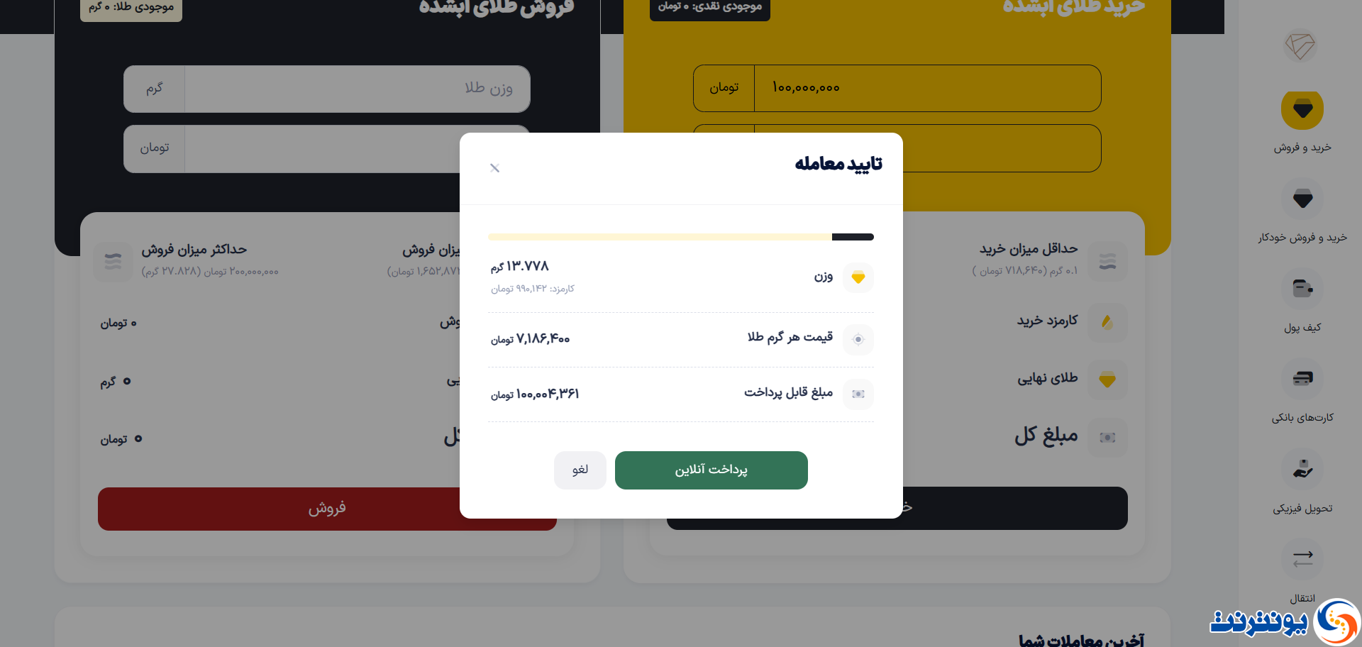 قیمت طلا